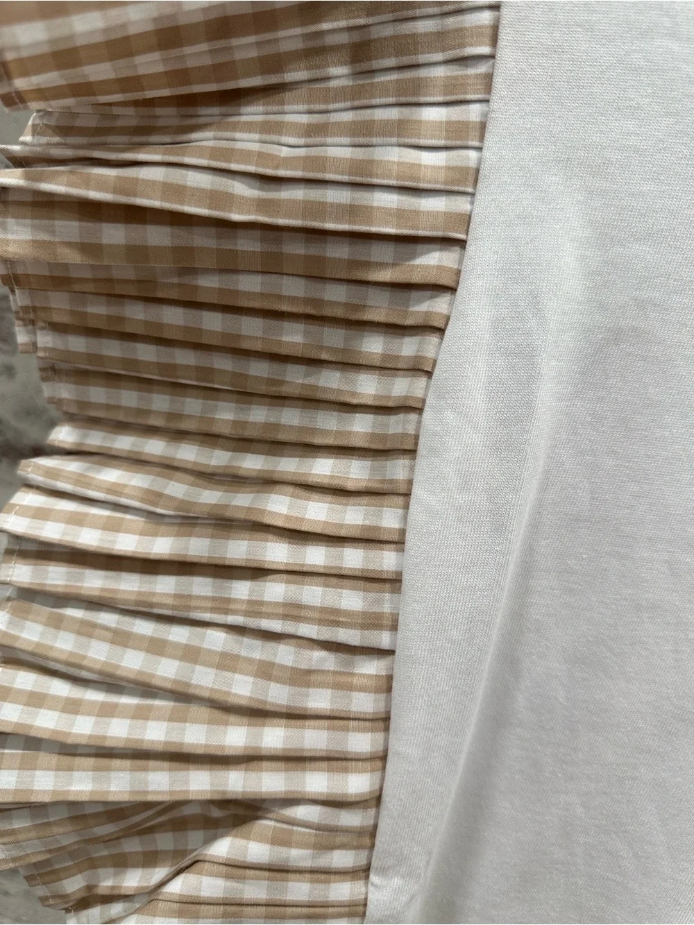 English Factory Cream Short-Sleeve Top with Tan Trim - Picture 2 of 5